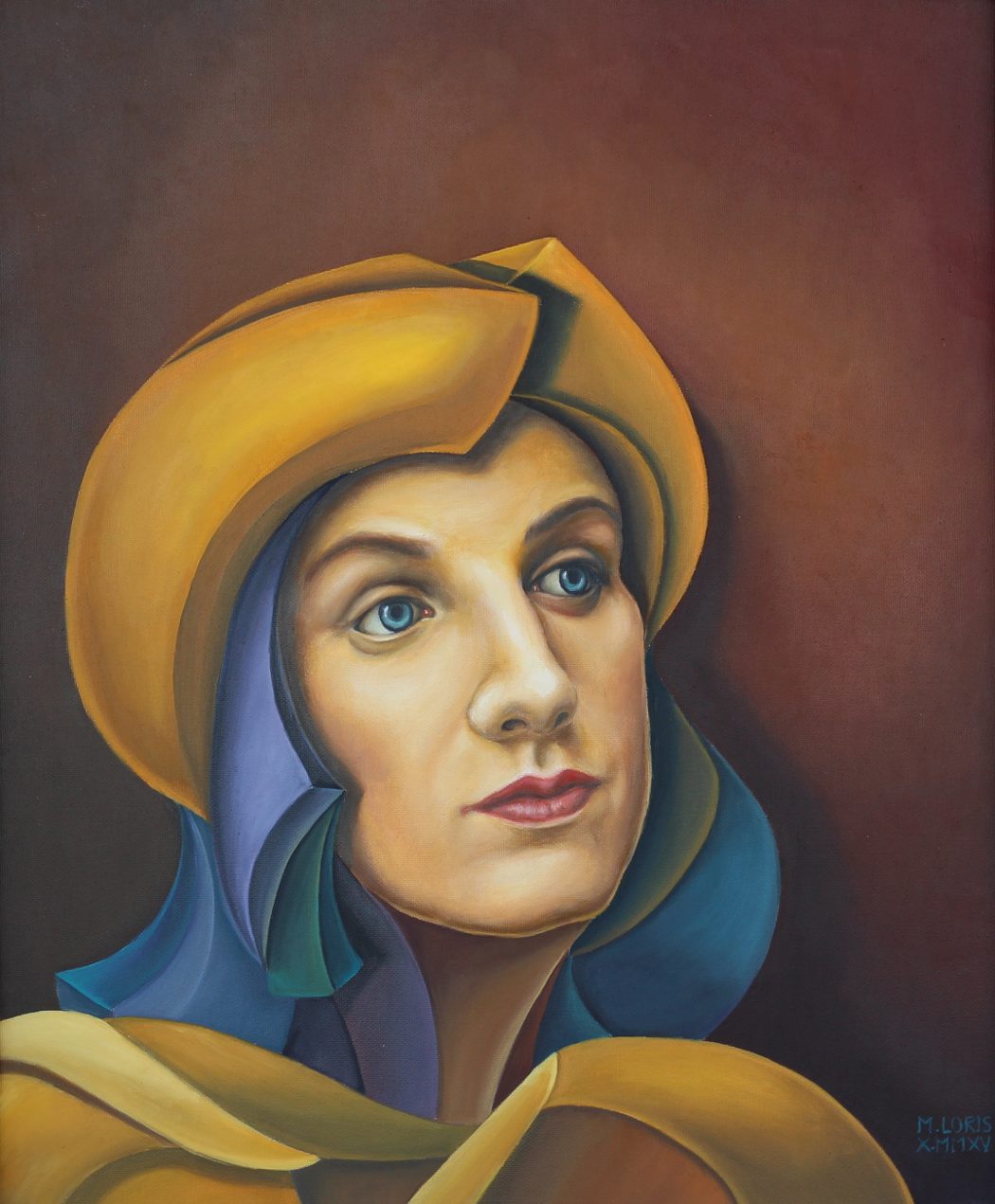 Teresa, oil on canvas, 47 x 57 cm, surrealist portrait painting by M. Loris